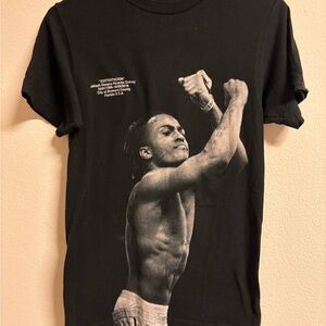 Black XXXTENTACION memorial graphic T-shirt in size Small.